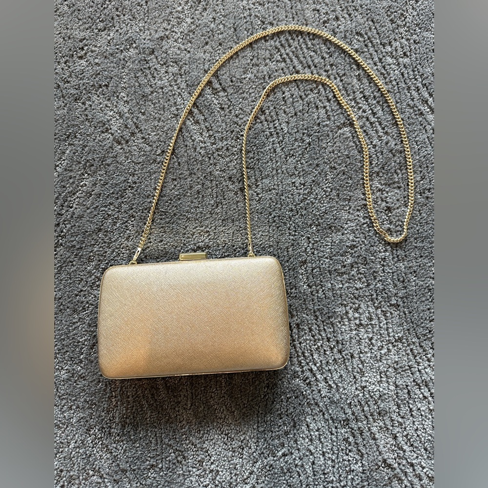Michael Kors Gold Metallic Crossbody Clutch